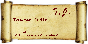 Trummer Judit névjegykártya